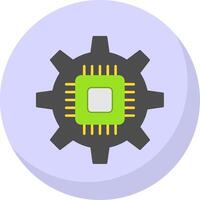 Circuit Flat Bubble Icon vector