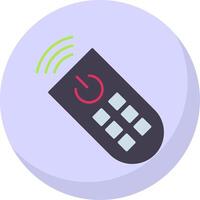 remoto controlar plano burbuja icono vector