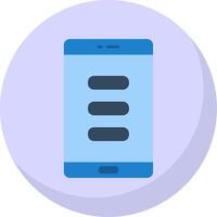 Smart Phone Flat Bubble Icon vector