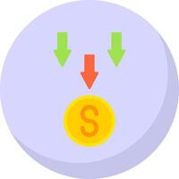 Bankruptcy Flat Bubble Icon vector