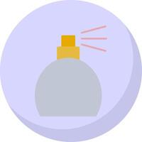 perfume botella plano burbuja icono vector