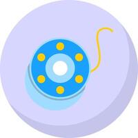 Bobbin Flat Bubble Icon vector