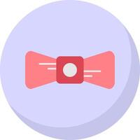 Bow Tie Flat Bubble Icon vector