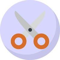 Scissors Flat Bubble Icon vector