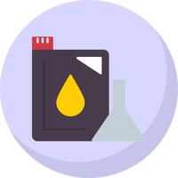 máquina petróleo plano burbuja icono vector