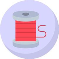 Thread Flat Bubble Icon vector