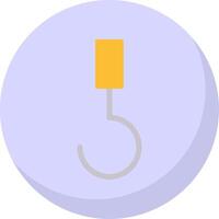 Hook Flat Bubble Icon vector