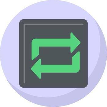 repetir plano burbuja icono vector