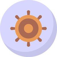 Helm Flat Bubble Icon vector