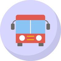 autobús plano burbuja icono vector