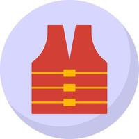 Life Jacket Flat Bubble Icon vector