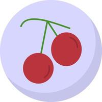 Bing Cherry Flat Bubble Icon vector