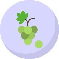 Grapes Flat Bubble Icon vector