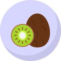 kiwi plano burbuja icono vector