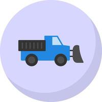 Plow Flat Bubble Icon vector