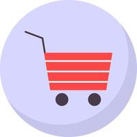 Trolley Flat Bubble Icon vector