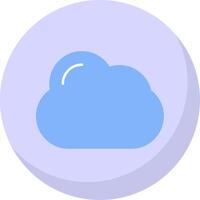 nube plano burbuja icono vector