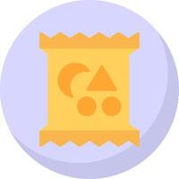 Snack Flat Bubble Icon vector