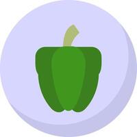 Capsicum Flat Bubble Icon vector