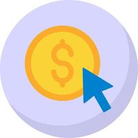 Pay Per Click Flat Bubble Icon vector