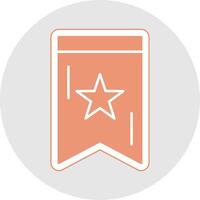 Book Marked Flat Bubble Icon vector