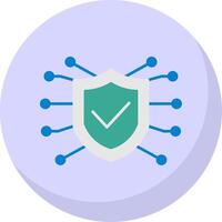 Online Security Flat Bubble Icon vector