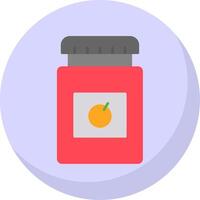 Jam Jar Flat Bubble Icon vector