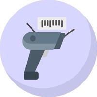 Scanner Flat Bubble Icon vector