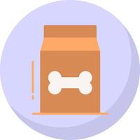 Pet Food Flat Bubble Icon vector