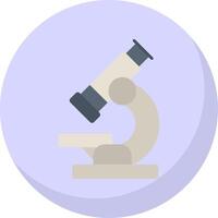 Microscope Flat Bubble Icon vector