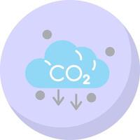 co2 plano burbuja icono vector