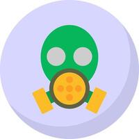 Gas Mask Flat Bubble Icon vector