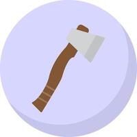 Hatchet Flat Bubble Icon vector