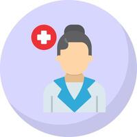 Nurse Flat Bubble Icon vector