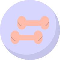 Bone Flat Bubble Icon vector