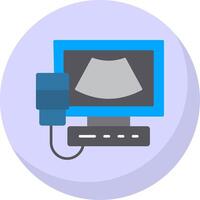 Ultrasound Flat Bubble Icon vector