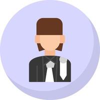 Lawyer Flat Bubble Icon vector