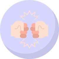 Fighting Flat Bubble Icon vector