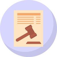 Legal Document Flat Bubble Icon vector