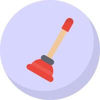 Plunger Flat Bubble Icon vector