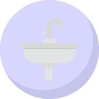 lavabo plano burbuja icono vector