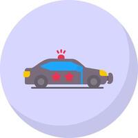 Police Car Flat Bubble Icon vector