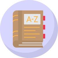 Dictionary Flat Bubble Icon vector