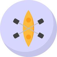 Kayak Flat Bubble Icon vector