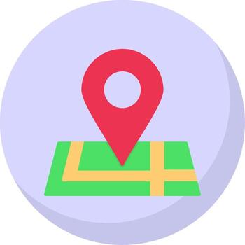 Map Flat Bubble Icon vector