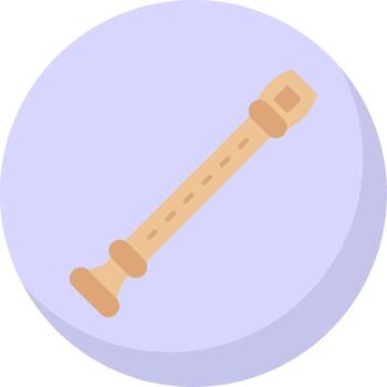 Flute Flat Bubble Icon vector