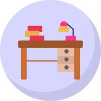 Desk Flat Bubble Icon vector