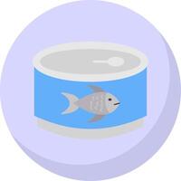 Tuna Flat Bubble Icon vector