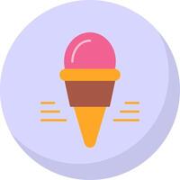 Ice Cream Flat Bubble Icon vector