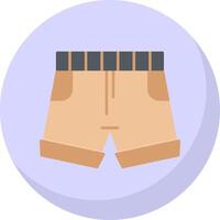 pantalones cortos plano burbuja icono vector